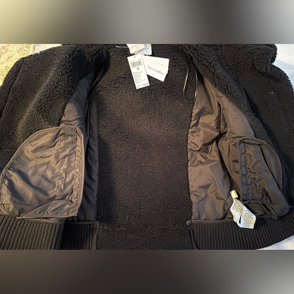 Jason Wu Bomber Jacket Faux Leather/Fur Sz M NWT! - Picture 8 of 12
